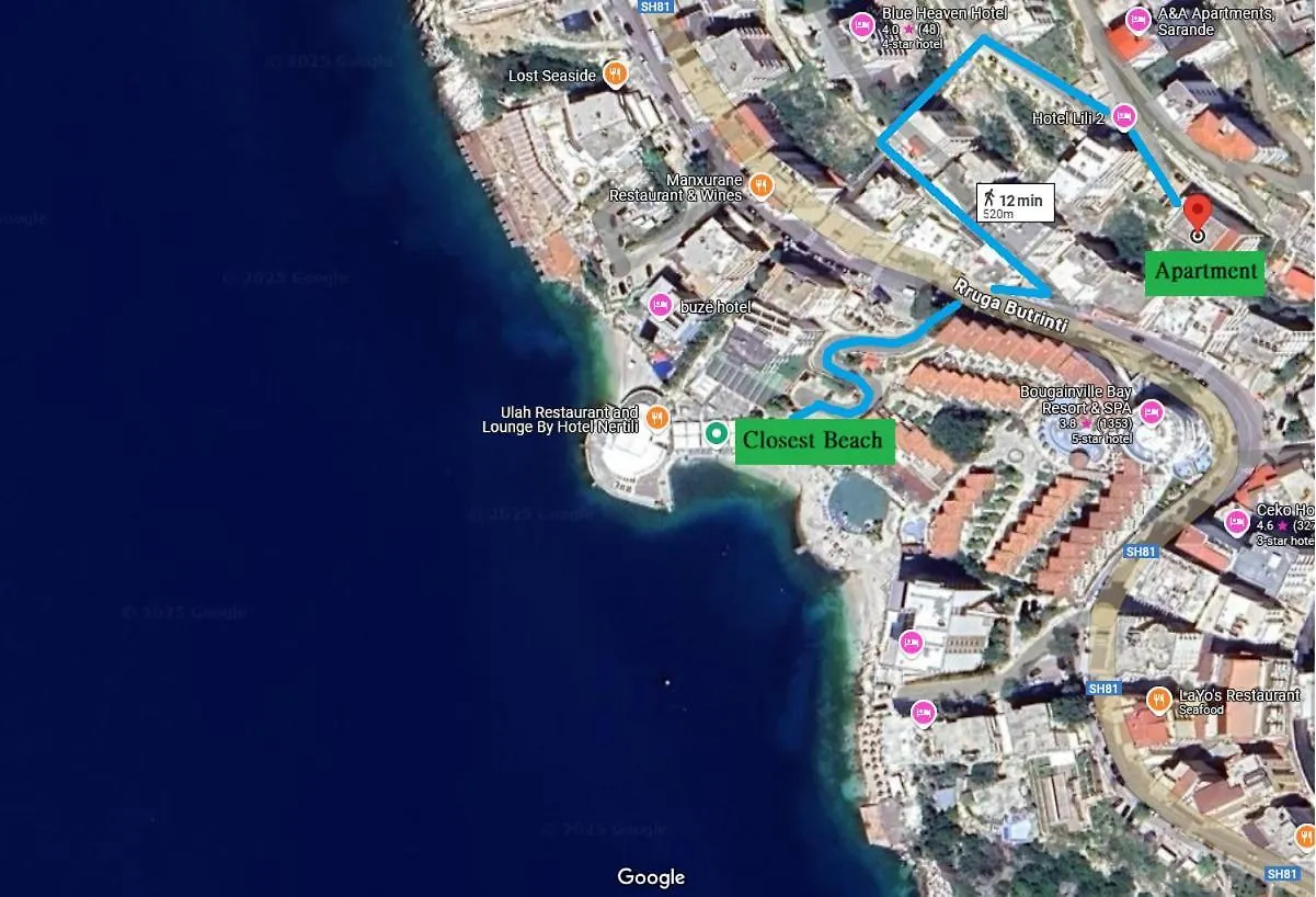 Blue Lagoon Sea View Apartment Sarande Albania
